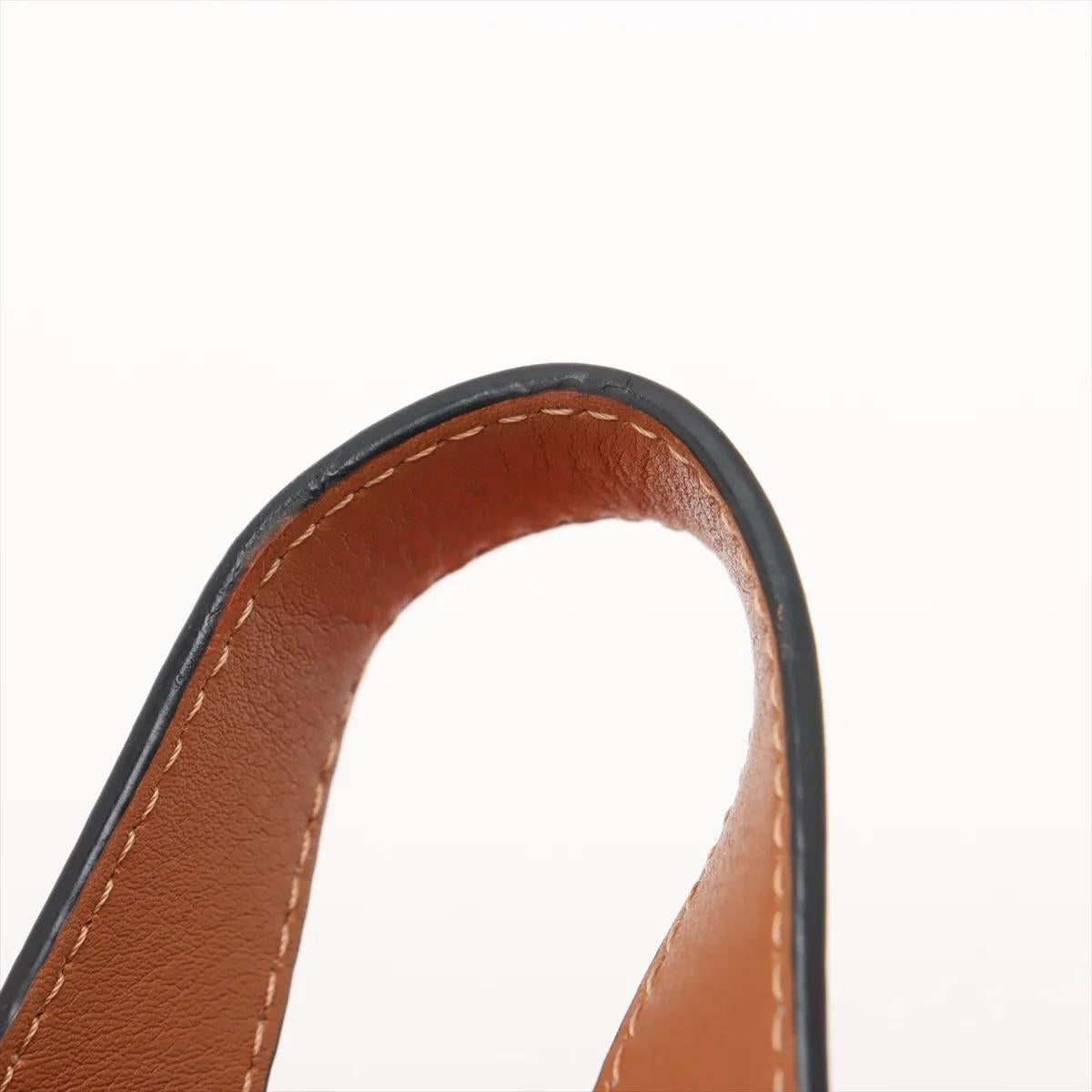 *Loewe Hammock Drawstring Medium Borsa a tracolla in pelle e paglia Marrone x Arancione in vendita 12