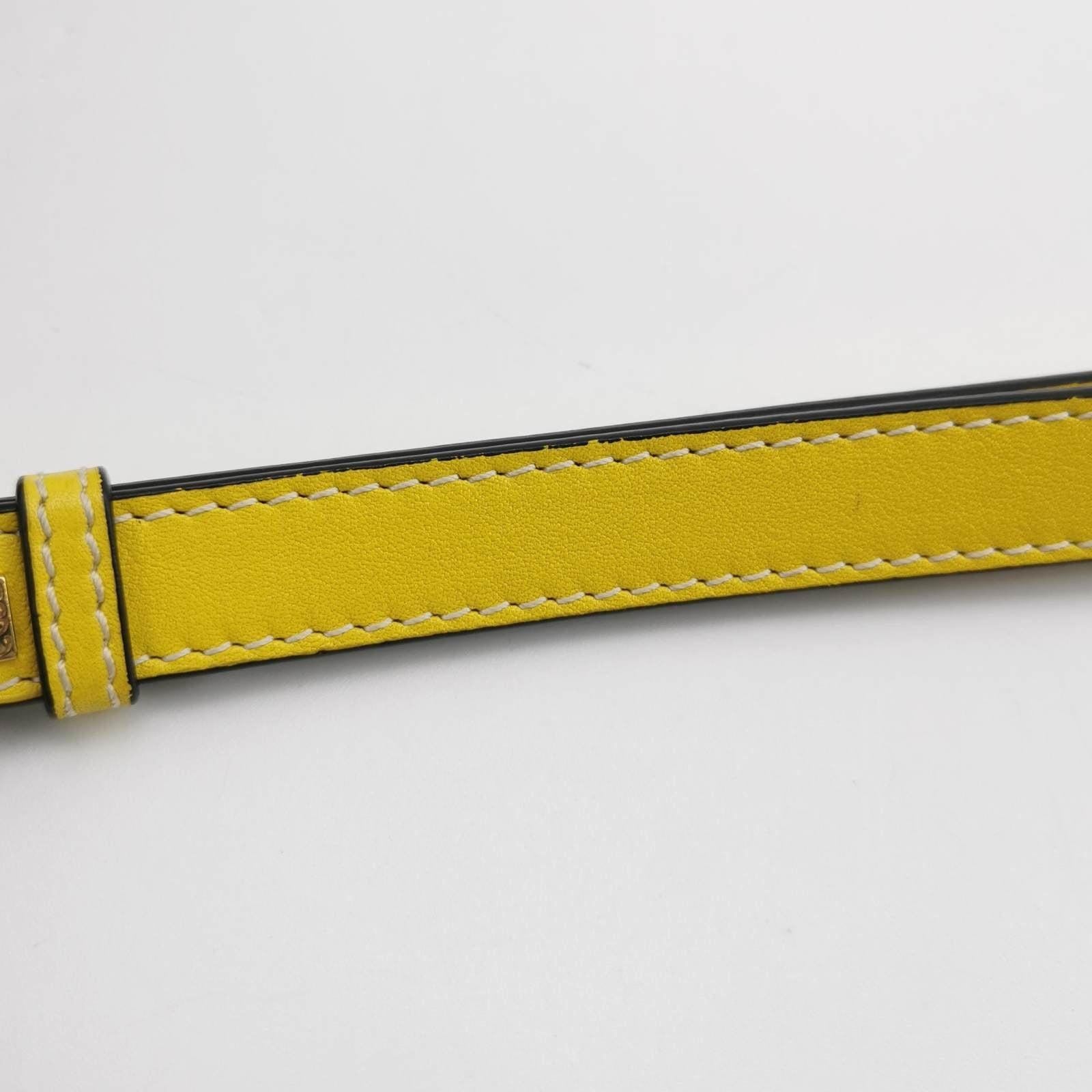 Loewe Hammock Mini Yellow Calfskin Leather Top Handle Crossbody Bag 7