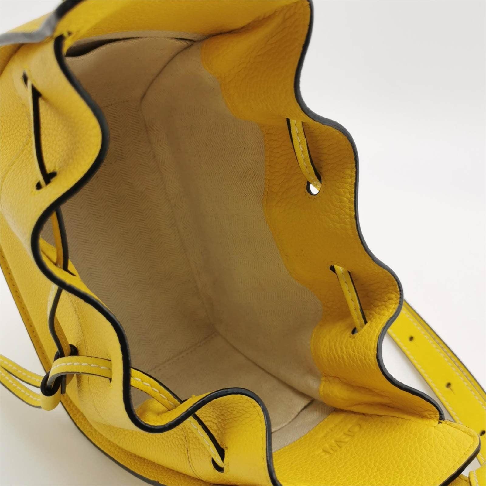 Women's Loewe Hammock Mini Yellow Calfskin Leather Top Handle Crossbody Bag