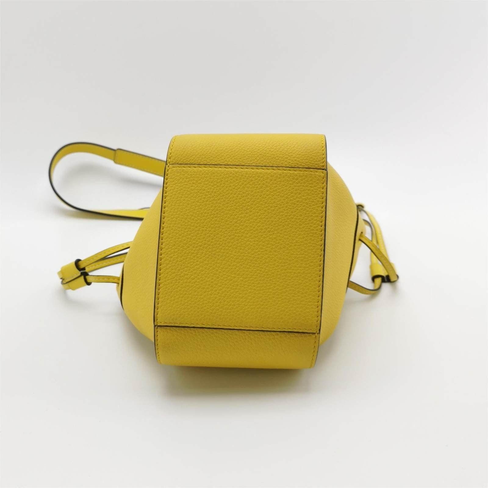 Loewe Hammock Mini Yellow Calfskin Leather Top Handle Crossbody Bag 1