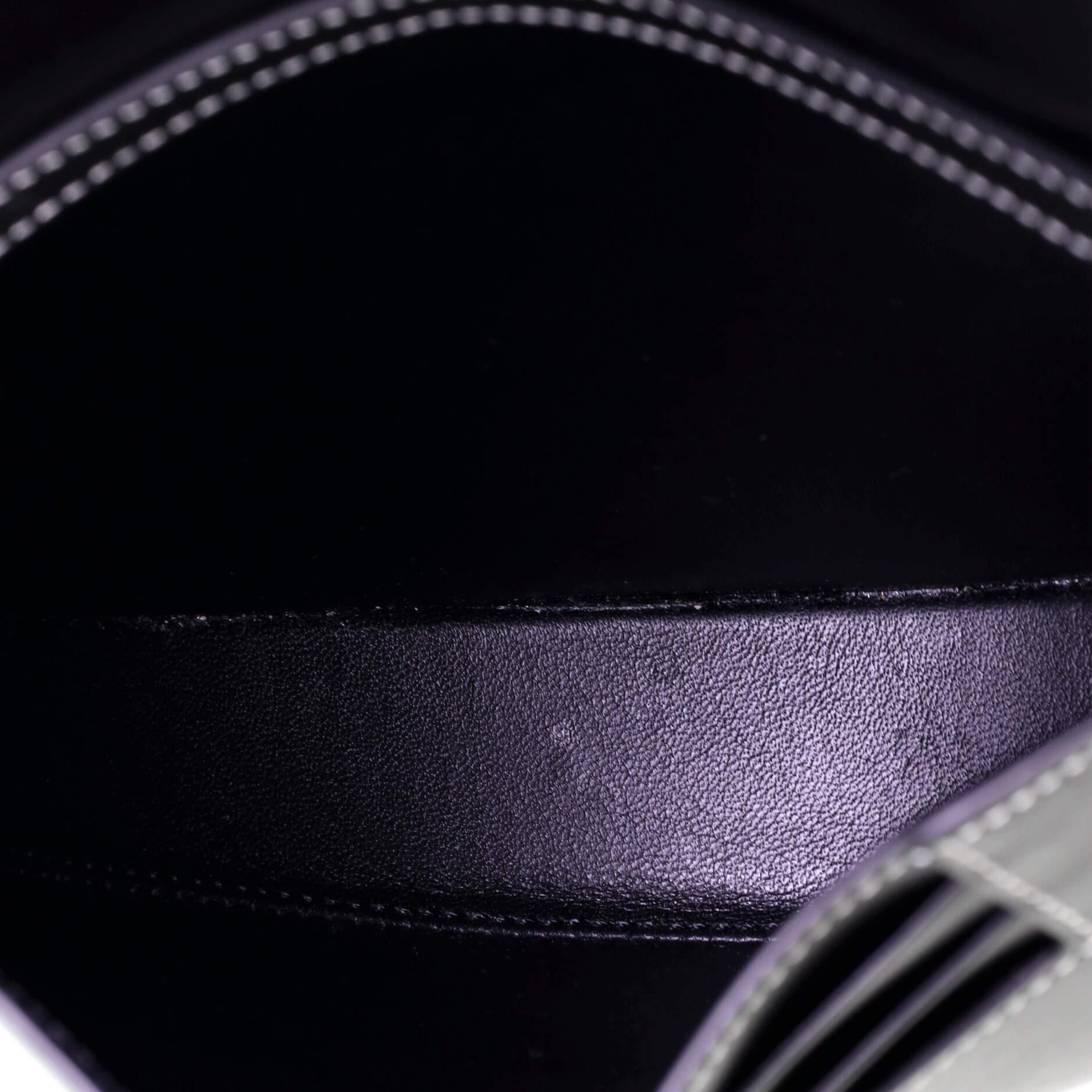 Black Loewe Heel Crossbody Bag Leather Small