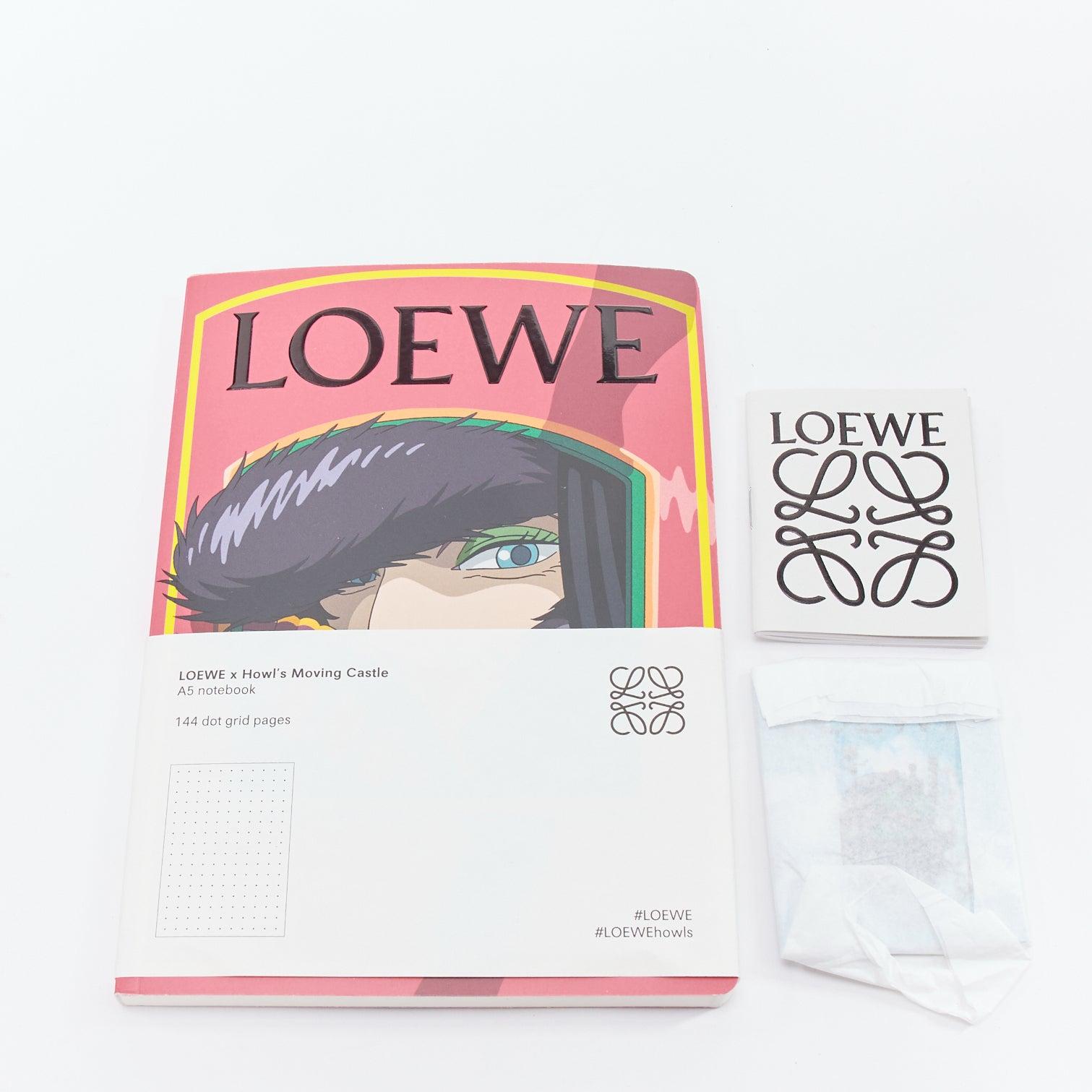 LOEWE Howls Moving Castle Flamenco Calcifer red yellow shearling clutch bag 4