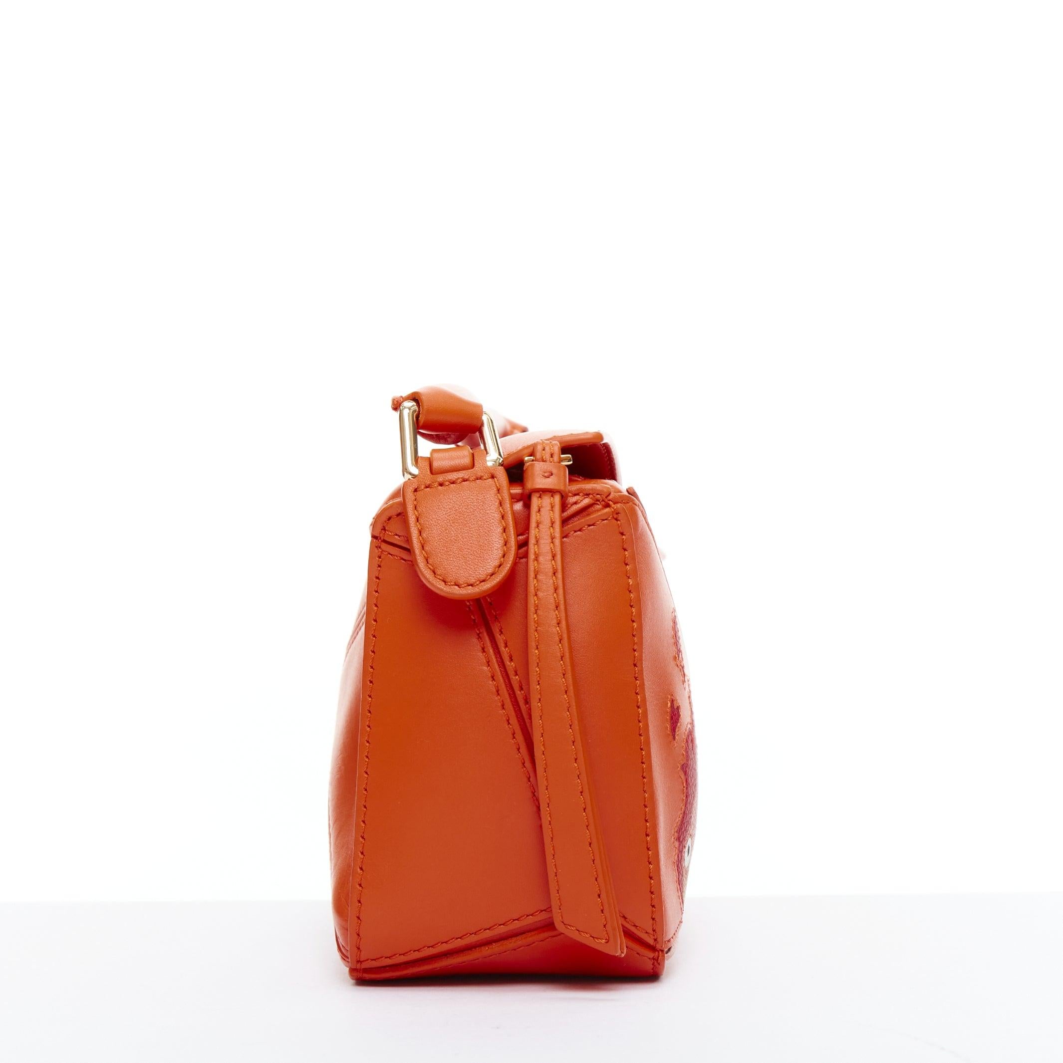 LOEWE Howls Moving Castle Puzzle Calcifer orange mini puzzle bag In Excellent Condition For Sale In Hong Kong, NT
