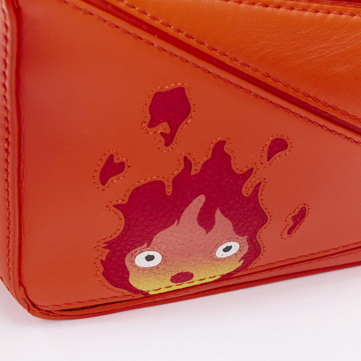 LOEWE Howls Moving Castle Puzzle Calcifer orange mini puzzle bag For Sale 2