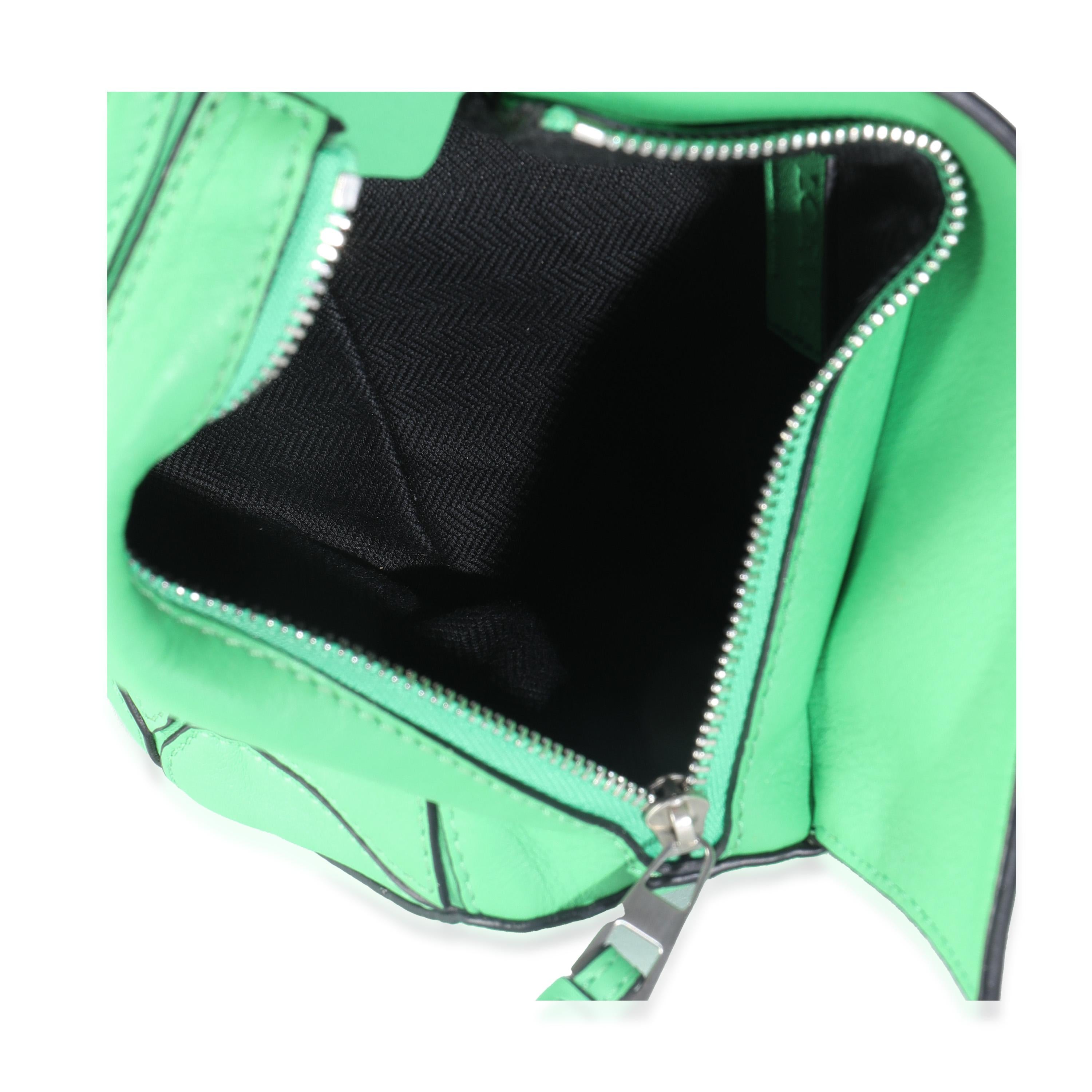 Loewe Jungle Green Calfskin Mini Puzzle Belt Bag For Sale 2