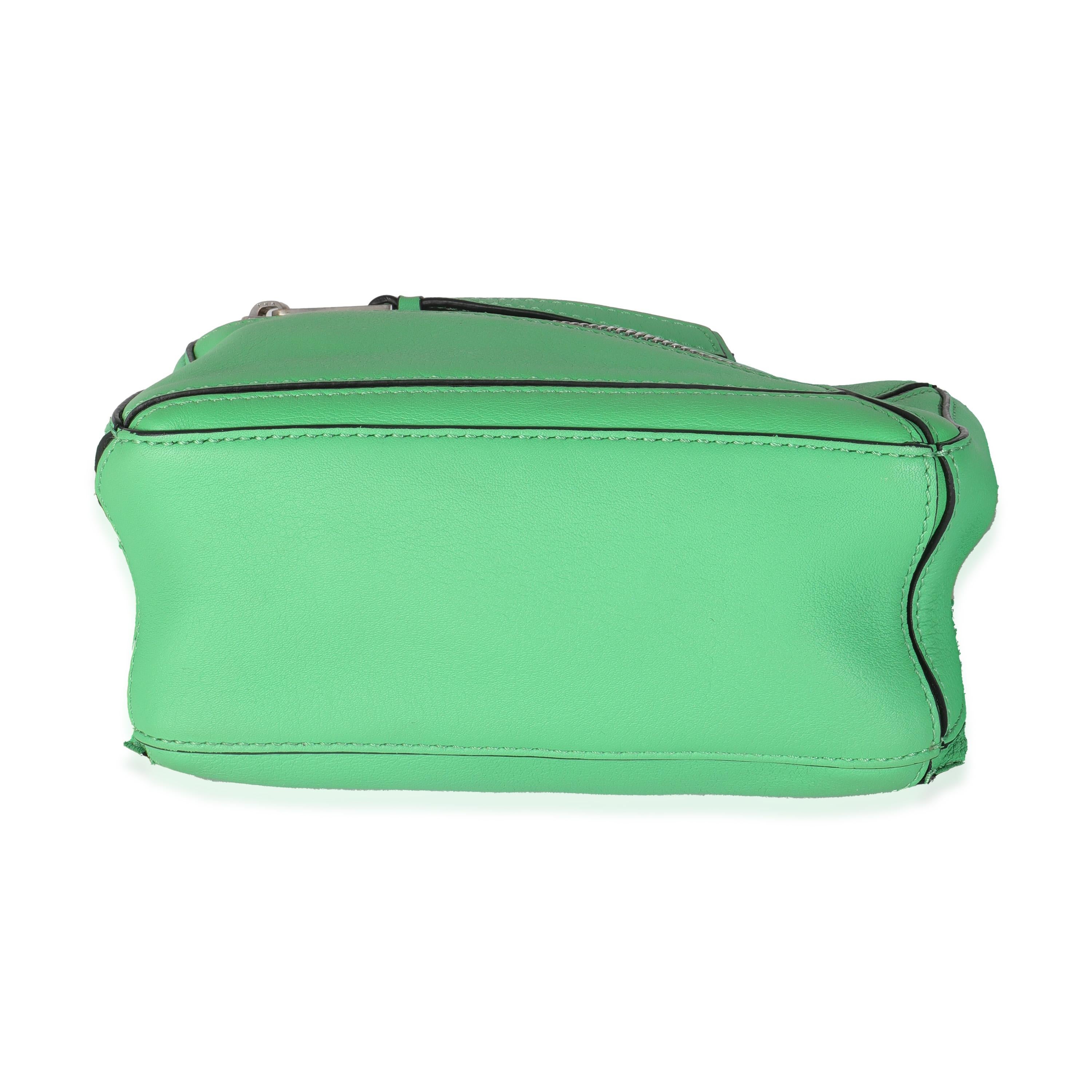 Loewe Jungle Green Calfskin Mini Puzzle Belt Bag For Sale 4