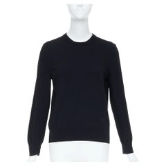 LOEWE JW Anderson merino wool embroidered anagram logo knit crewneck sweater S
