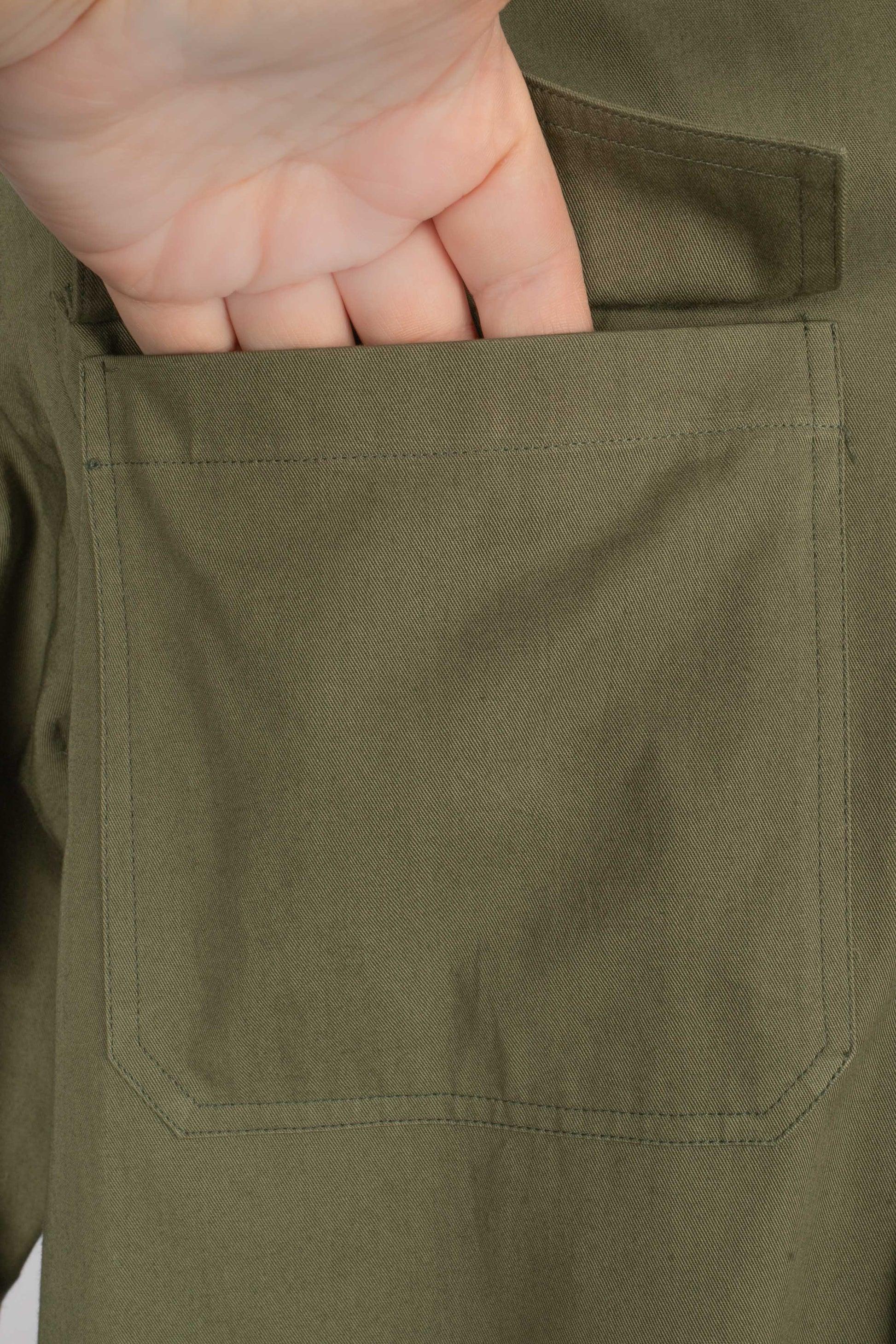 Loewe Khaki Cotton Shirt Men 1