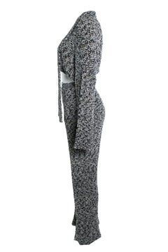 Loewe, twin set in maglia con lurex