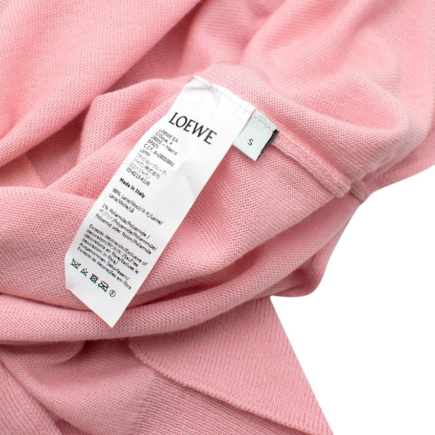 Loewe La Palme Pastel Pink Wool-Blend Knitted Jumper 1