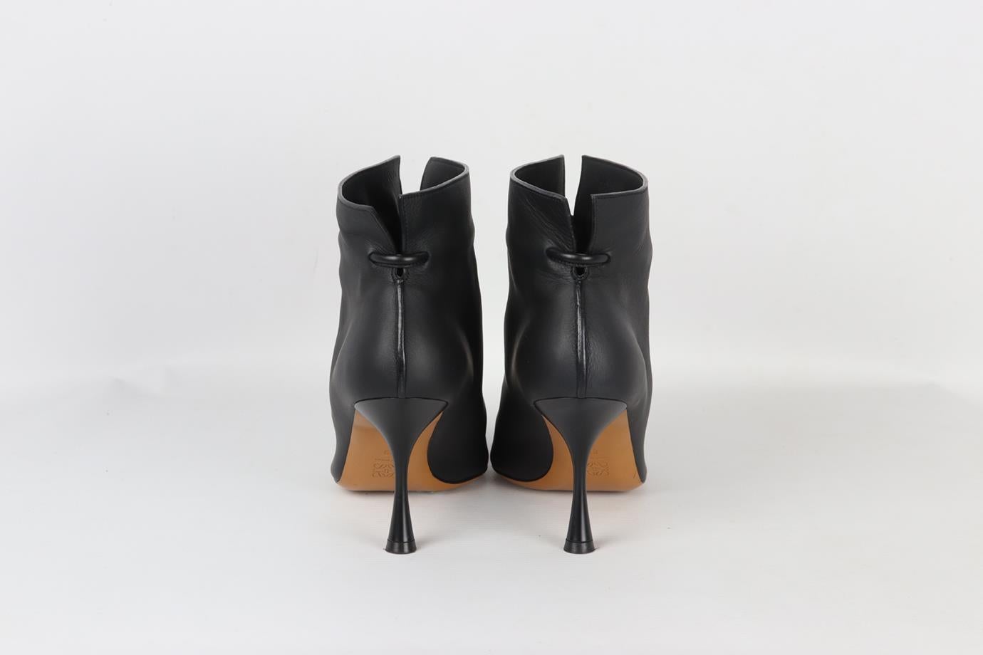 Women's Loewe Leather Ankle Boots Eu 39 Uk 6 Us 9