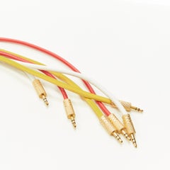 LOEWE leather cord wire gold-tone metal plug bag charm keyring