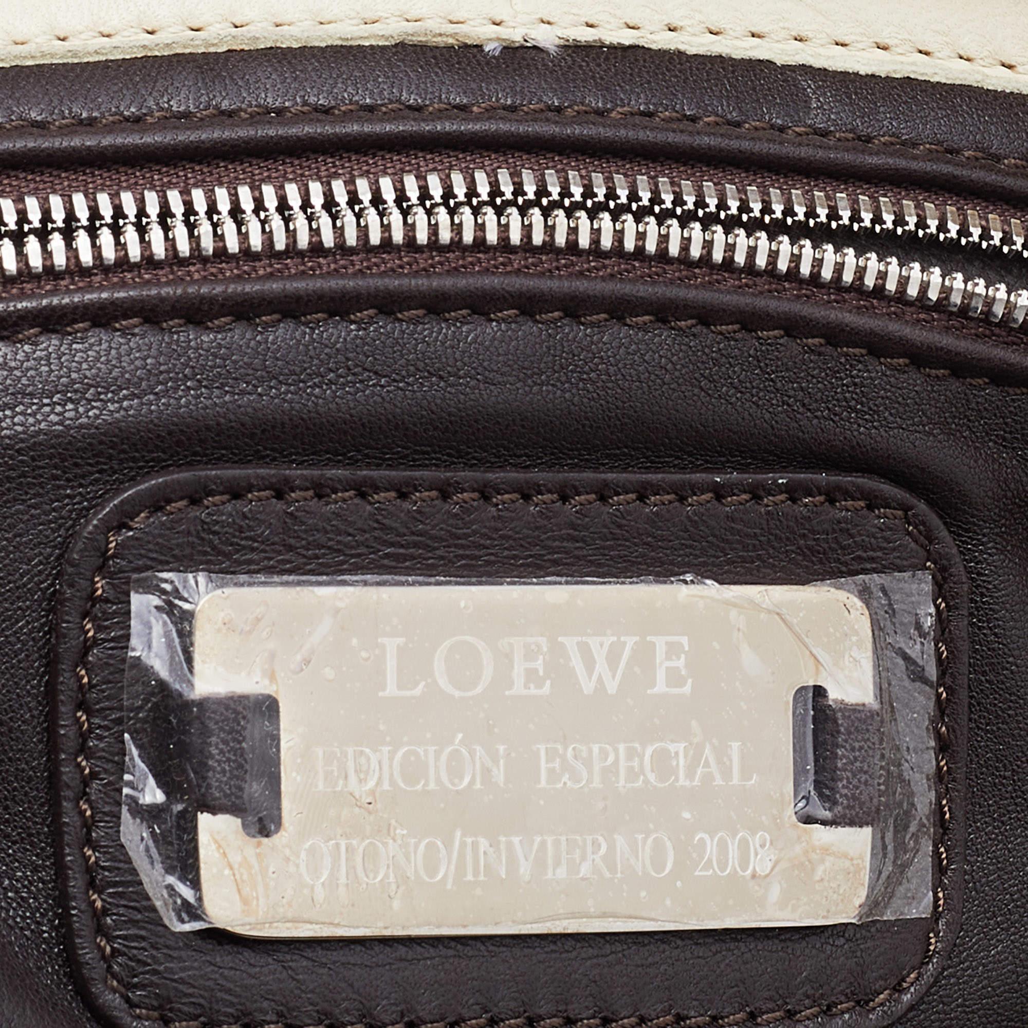 Women's Loewe Light Beige Leather Special Edition Embellished Aire Hobo