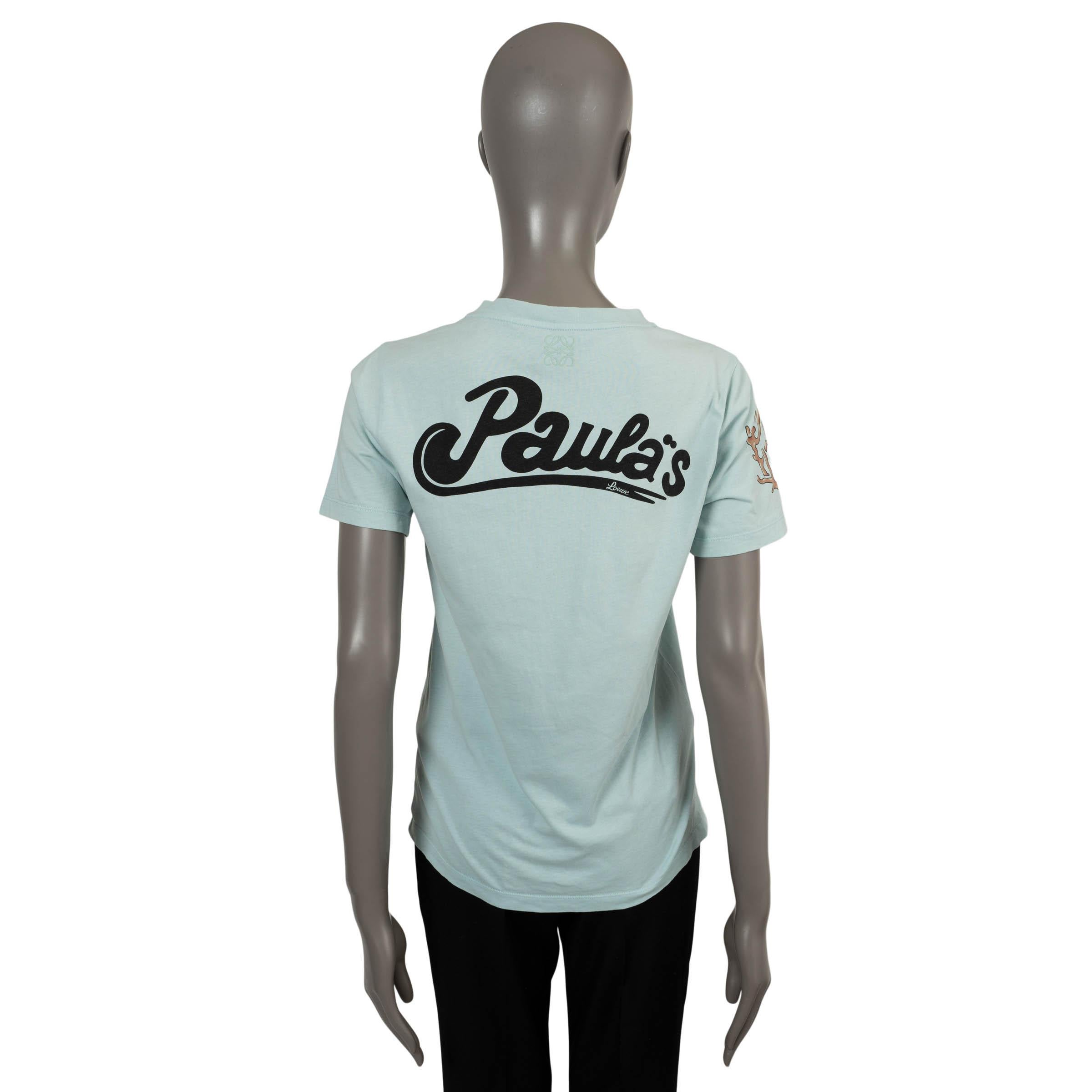 Gray LOEWE light blue cotton 2018 PAULA'S IBIZA MERMAID JERSEY T-Shirt Shirt S