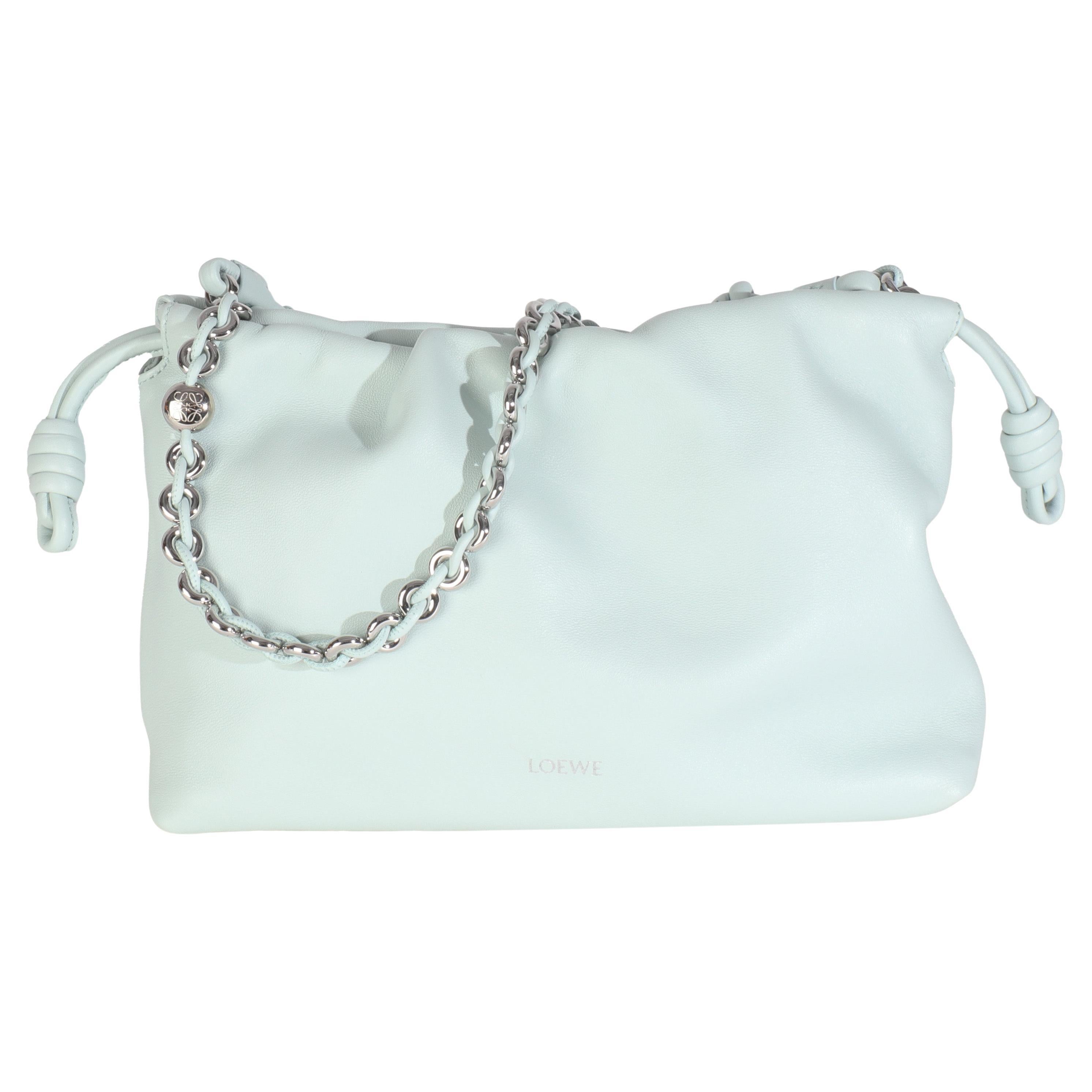 Loewe Hellblau Mellow Nappa Medium Donut Kette Flamenco