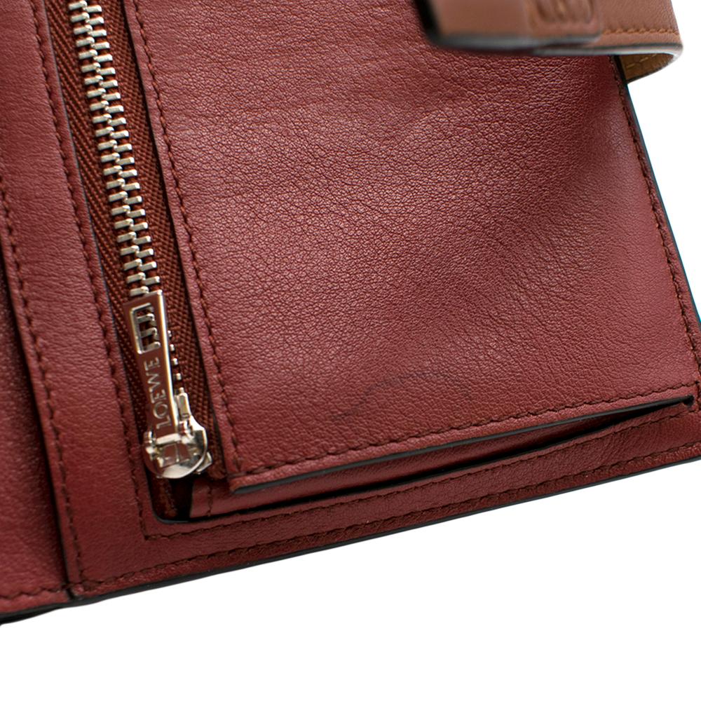Women's Loewe Light Caramel/Pecan Medium Vertical Leather Wallet