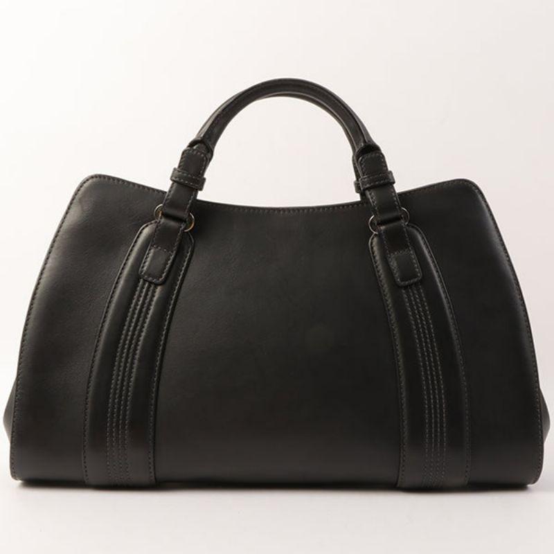 Loewe Logo Embossed Top Handle Bag Black In Good Condition In London, GB