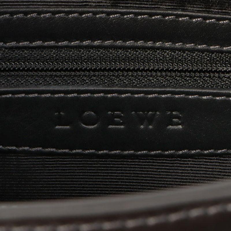Loewe Logo Embossed Top Handle Bag Black 3