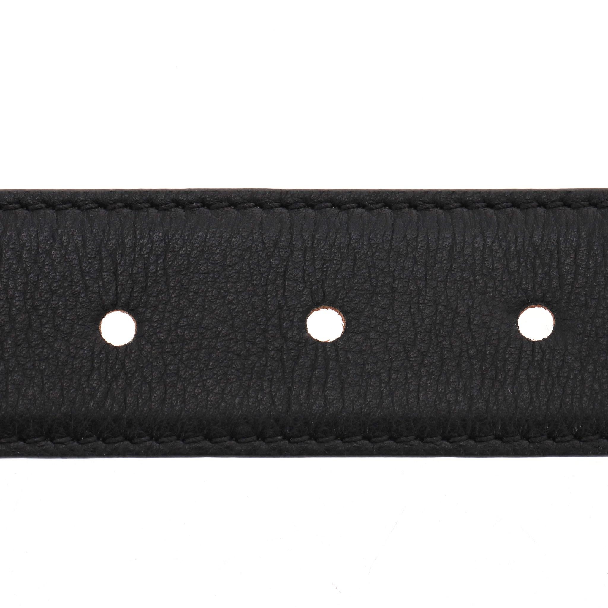 Cintura in pelle con logo Loewe in vendita 5