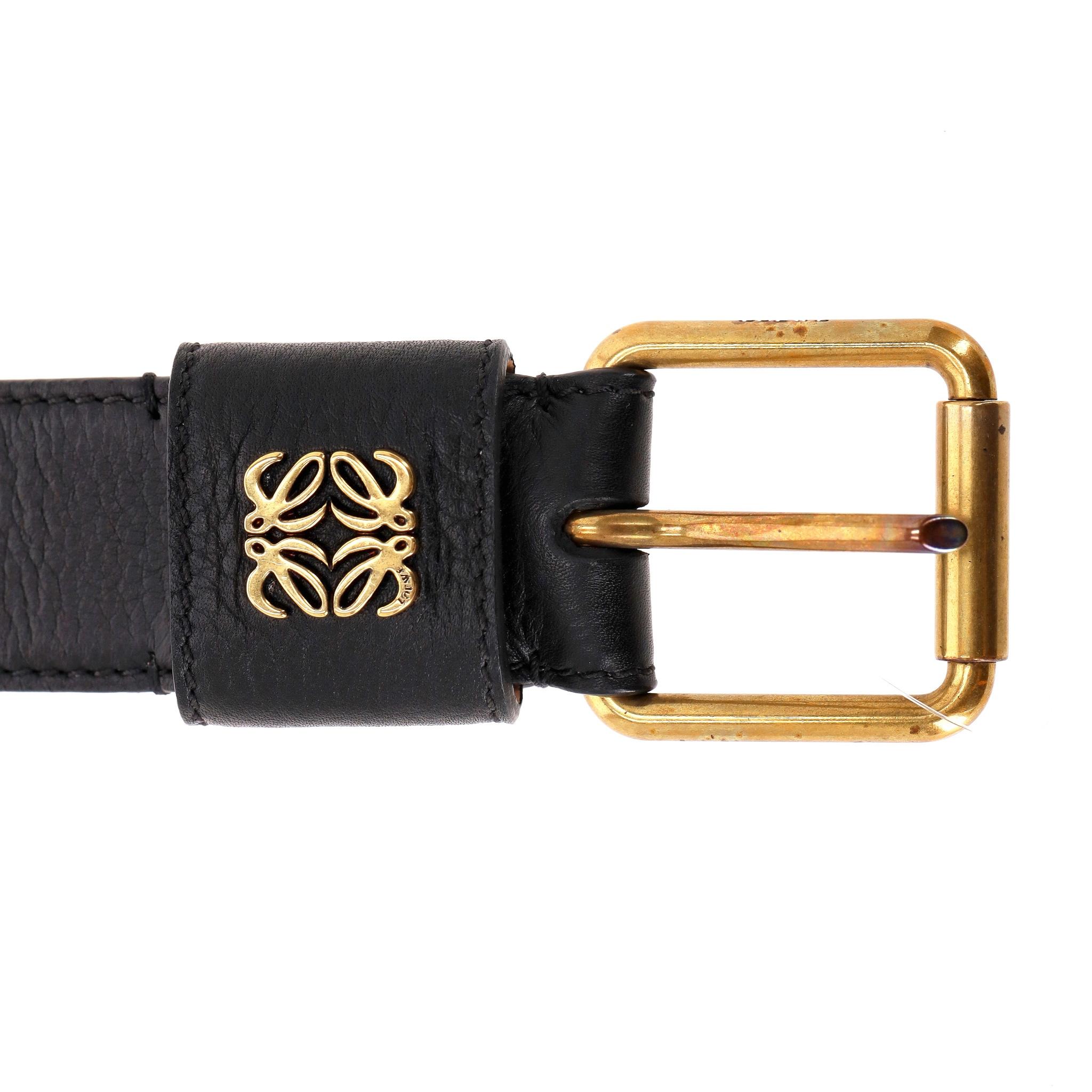 Cintura in pelle con logo Loewe In condizioni buone in vendita a London, GB