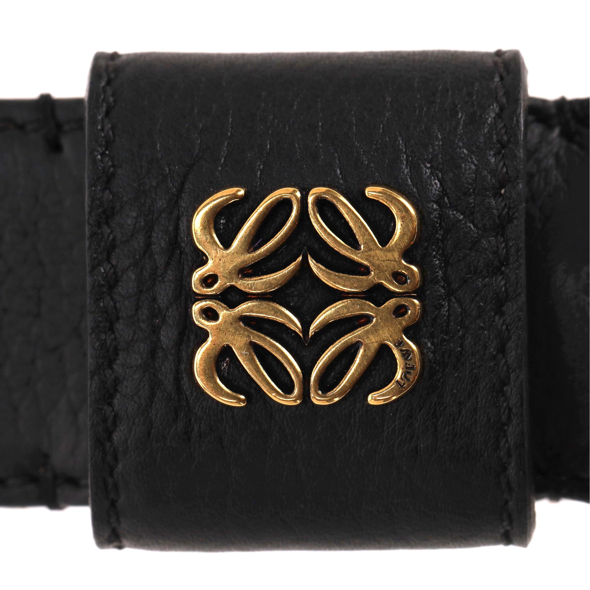 Donna Cintura in pelle con logo Loewe in vendita
