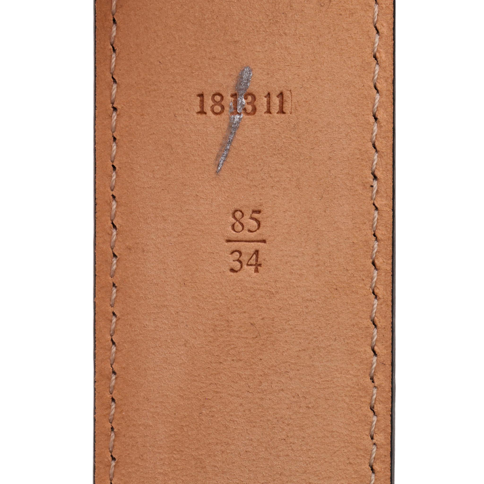 Cintura in pelle con logo Loewe in vendita 4