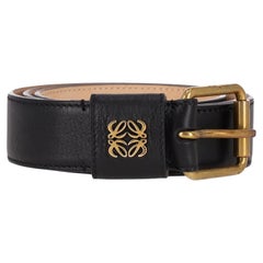 Cintura in pelle con logo Loewe