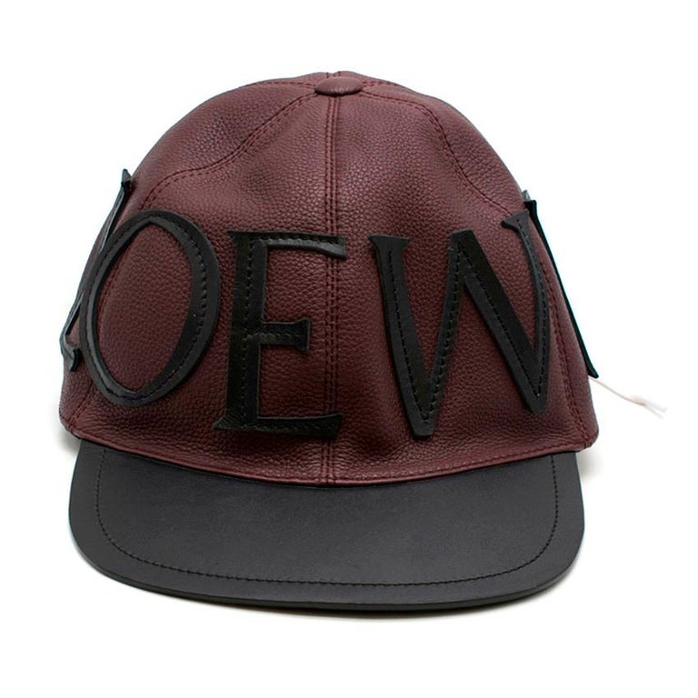 Loewe Logo Leather LaceUp Baseball Cap at 1stDibs loewe baseball cap