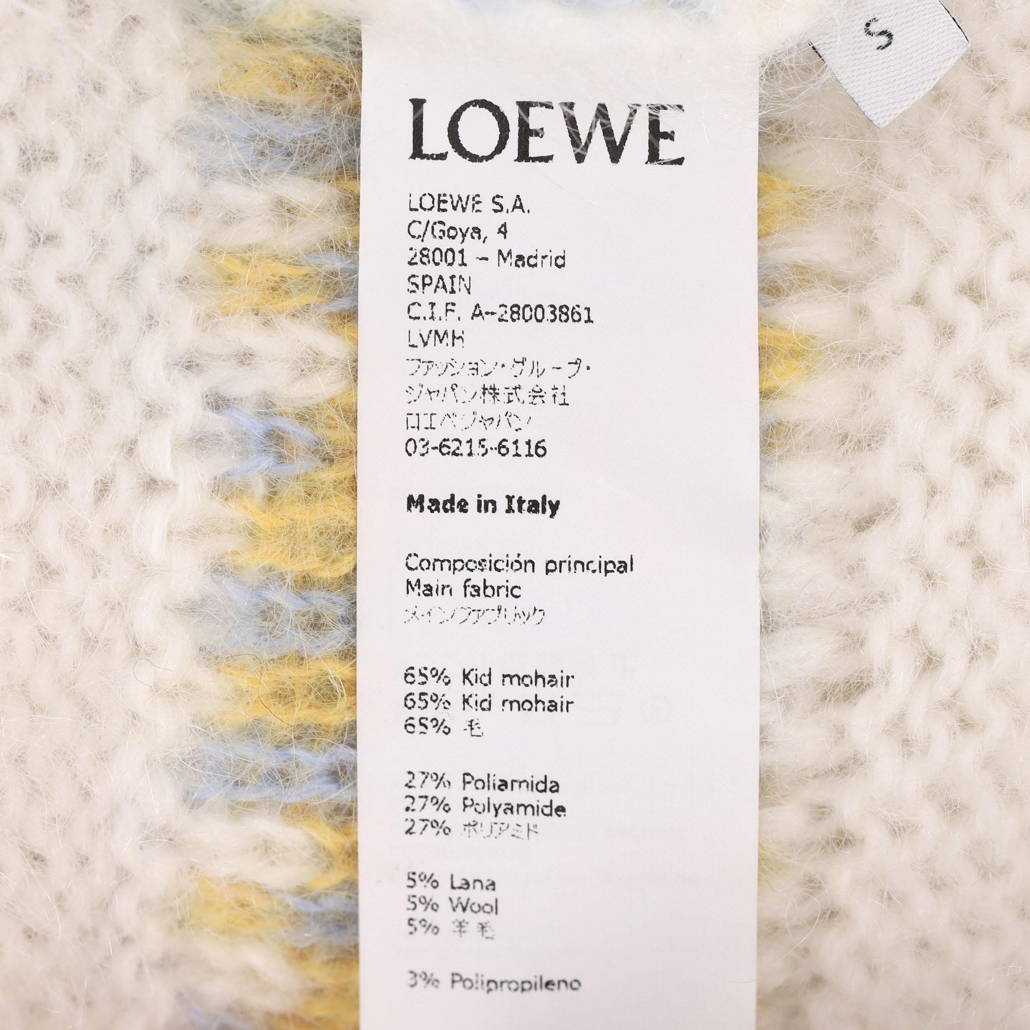 Loewe Logo Oversized Mohair Deer Cardigan For Sale 3