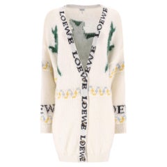 Loewe Logo Oversized Mohair Deer Cardigan