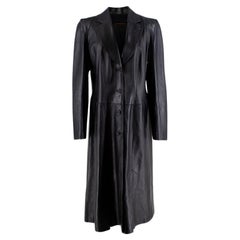 Loewe Long Black Leather Coat