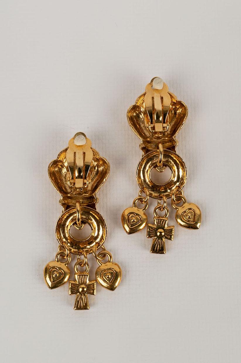 Loewe Metal Clip Earrings In Excellent Condition In SAINT-OUEN-SUR-SEINE, FR