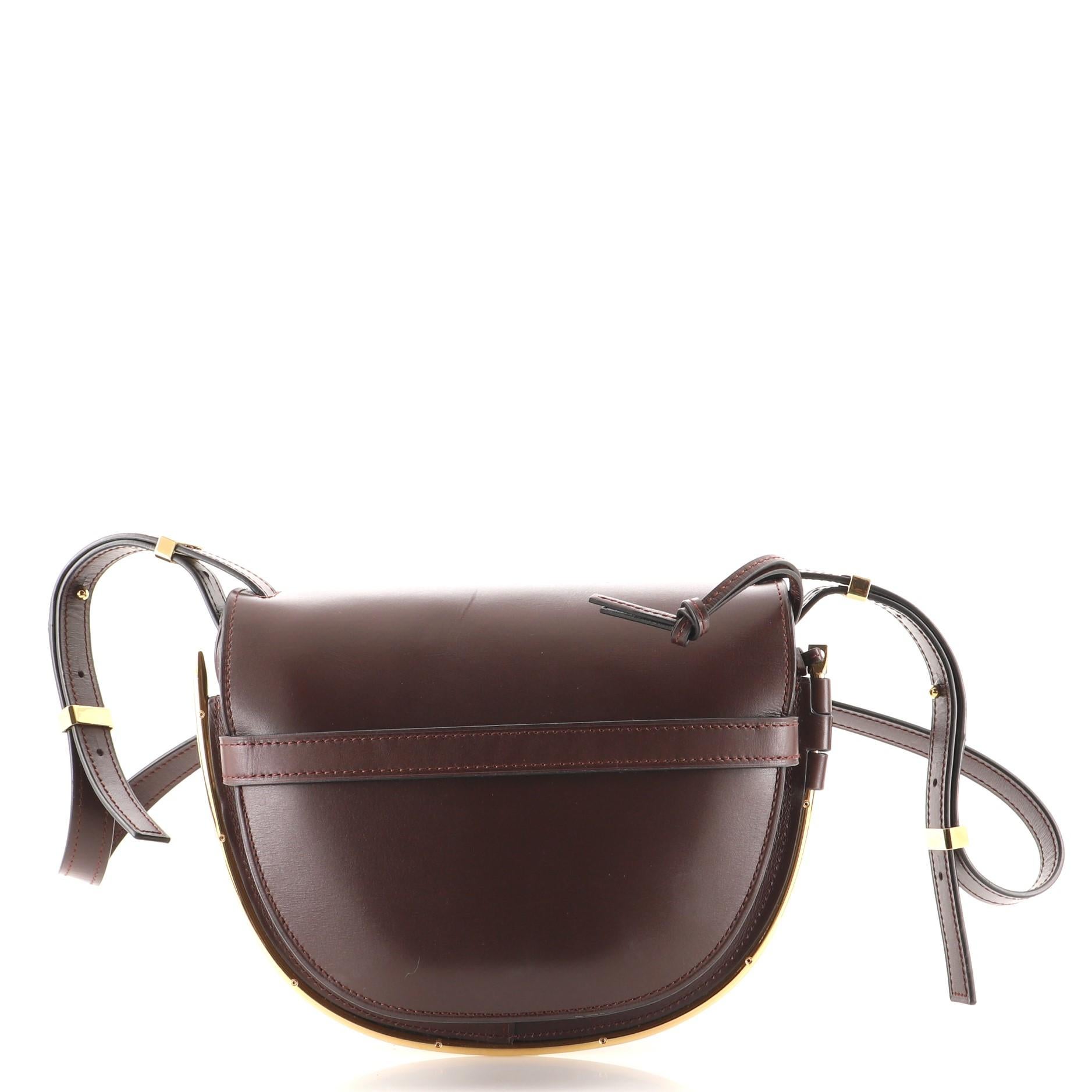 Black Loewe Metal Gate Shoulder Bag Leather Large