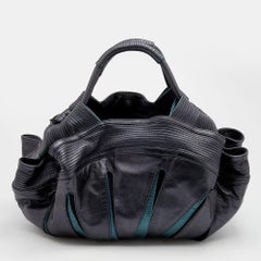 Loewe Metallic Blue Leather Special Edition Satchel