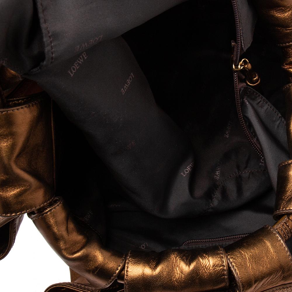 Loewe Metallic Brown Leather Aire Hobo 6