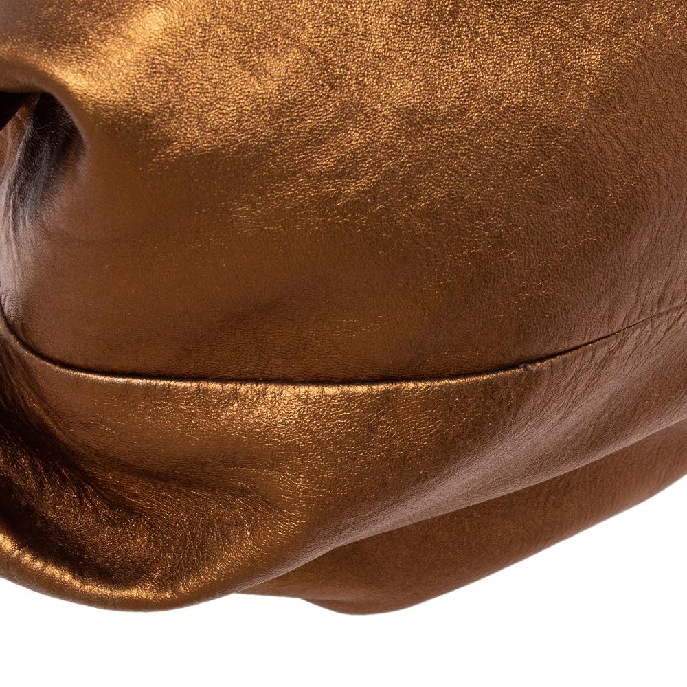 Loewe Metallic Brown Leather Aire Hobo 2