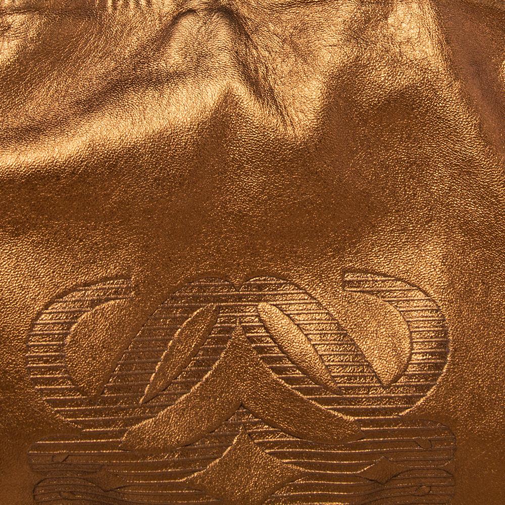 Loewe Metallic Brown Leather Aire Hobo 3