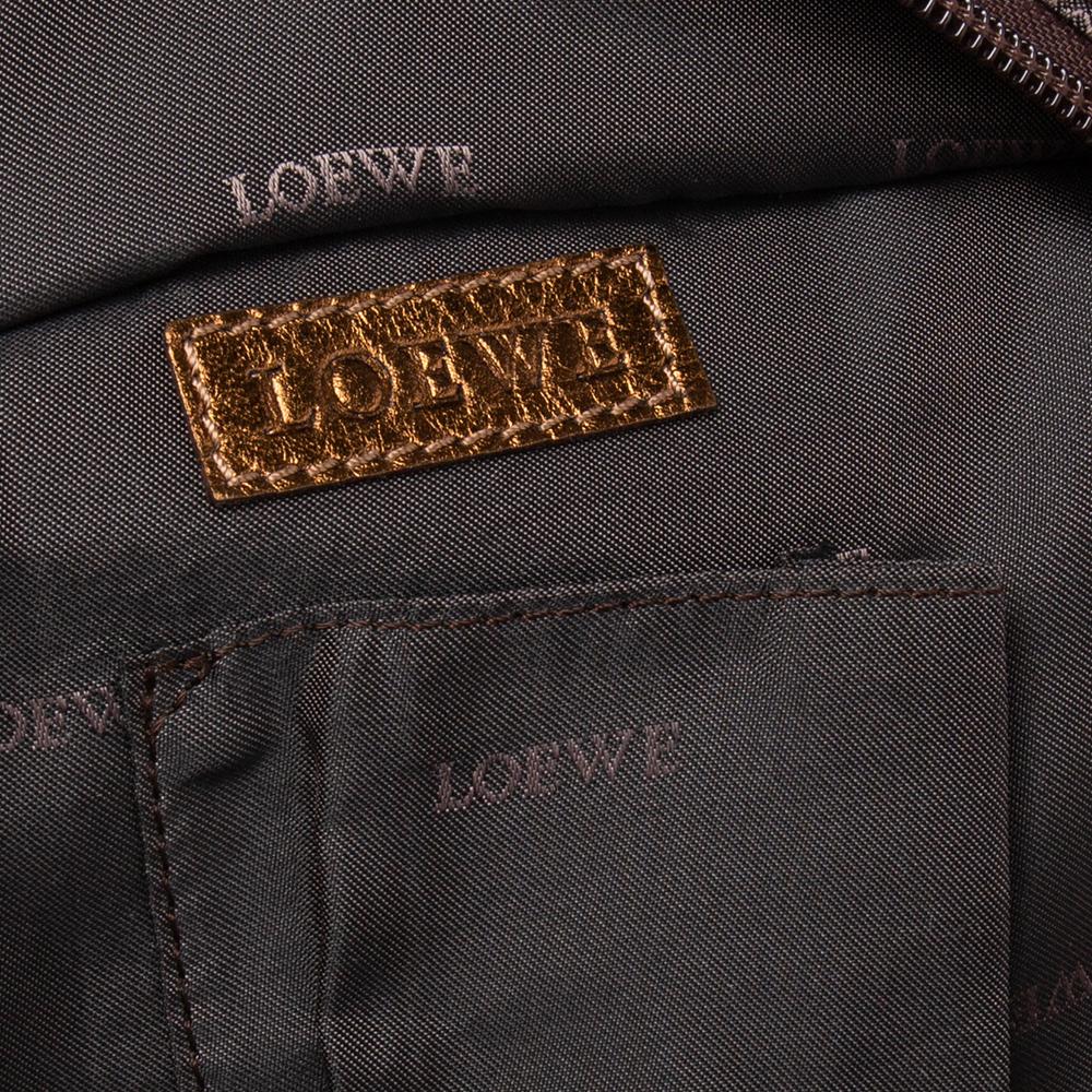 Loewe Metallic Brown Leather Aire Hobo 5
