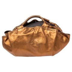 Loewe Metallic Brown Leather Aire Hobo