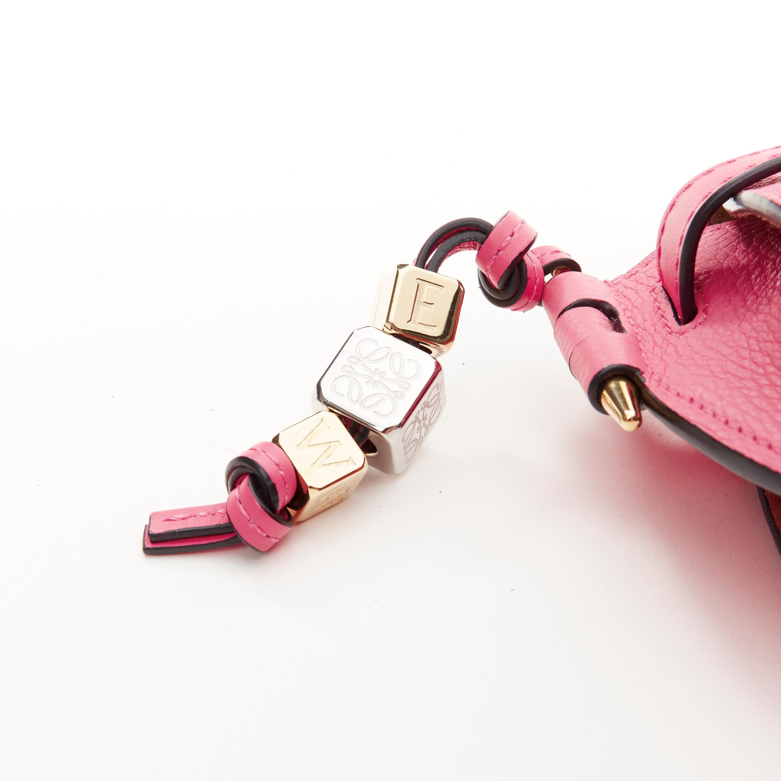 Women's LOEWE Mini Gate light pink knot strap half moon crossbody bag