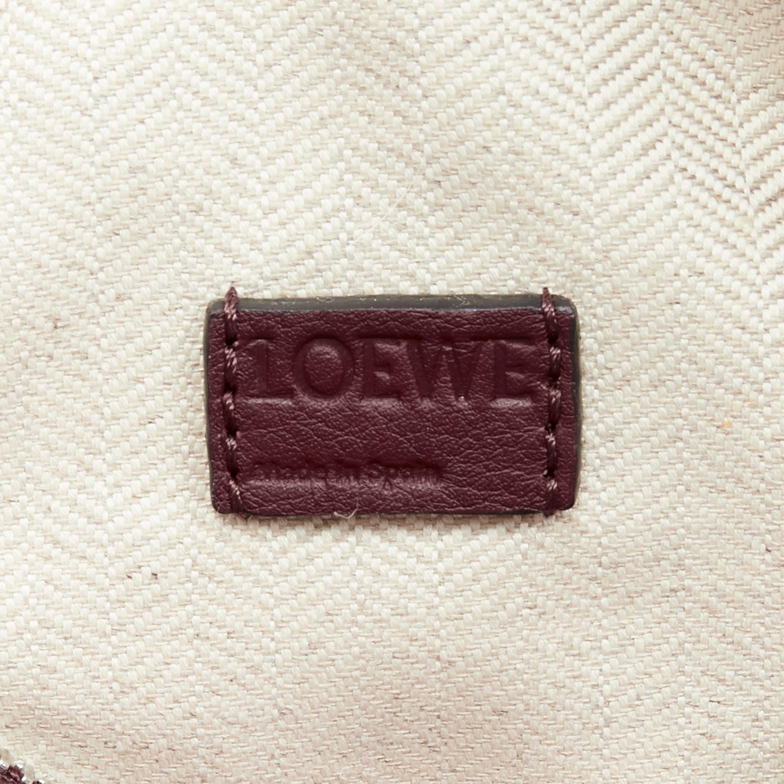 LOEWE Mini Puzzle burgundy red leather 2 way crossbody bag 2
