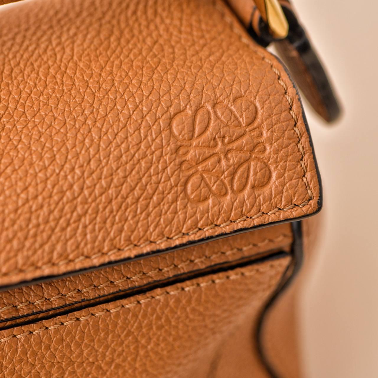 Loewe Mini Puzzle Light Caramel Leather Shoulder Crossbody Bag For Sale 6