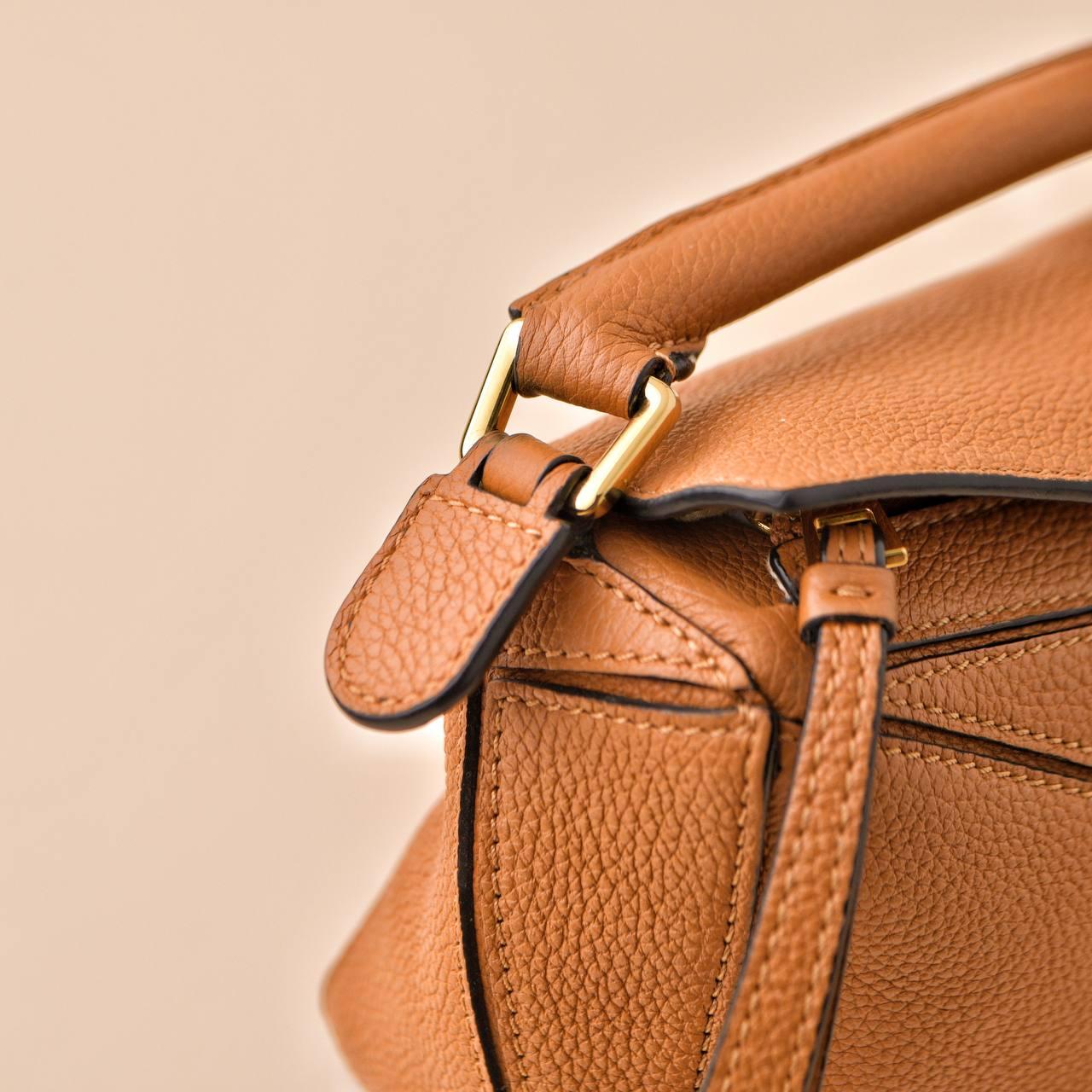 Loewe Mini Puzzle Light Caramel Leather Shoulder Crossbody Bag For Sale 2