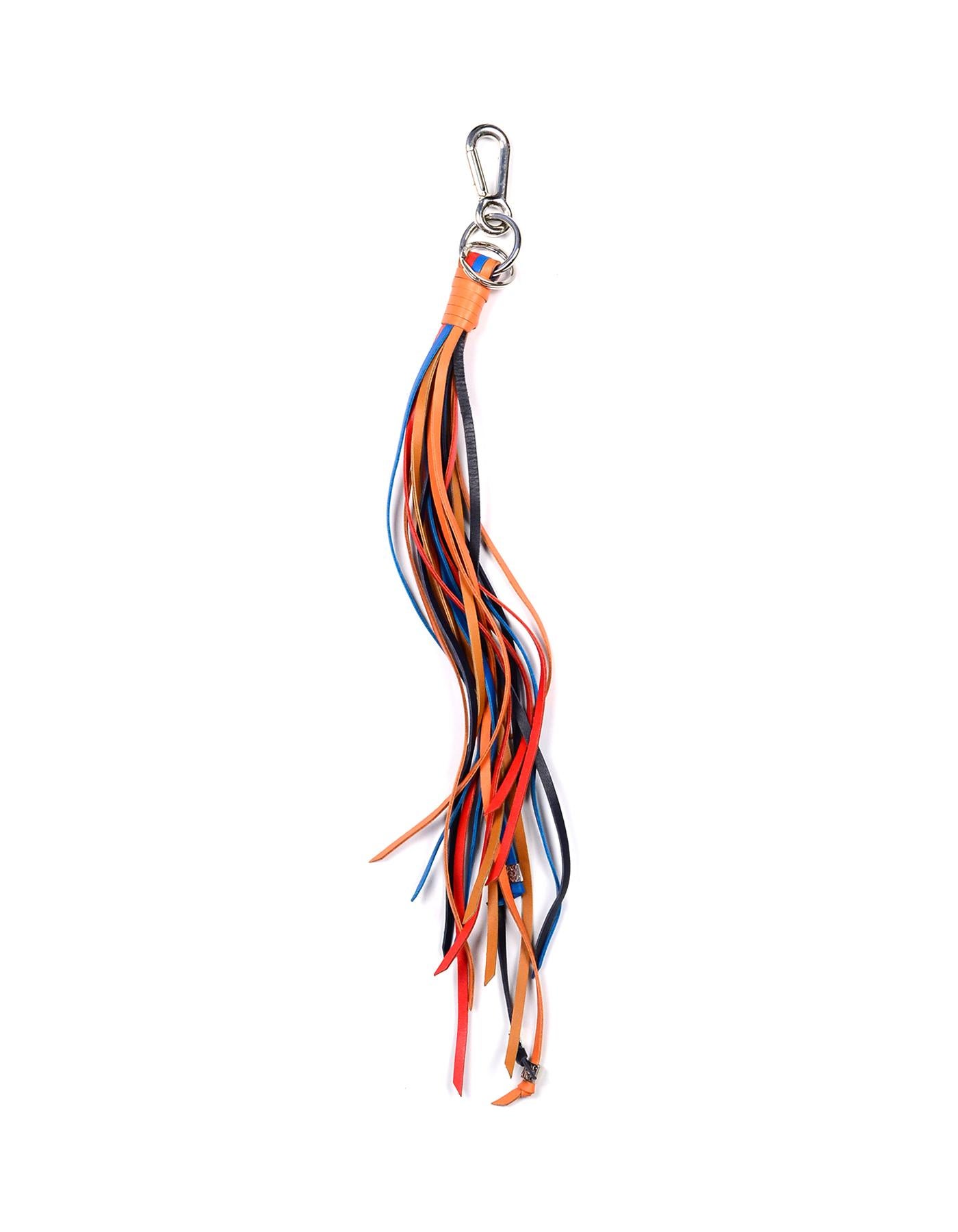 Loewe Multicolor Fringe Leather Bag Charm rt $490
Color:Multicolor
Materials: Metal, leather
Closure: Lobster clasp
Stamp: Loewe
Overall Condition: Excellent pre-owned condition
Estimated retail: 490 + tax
Measurements:
Pendant: 15