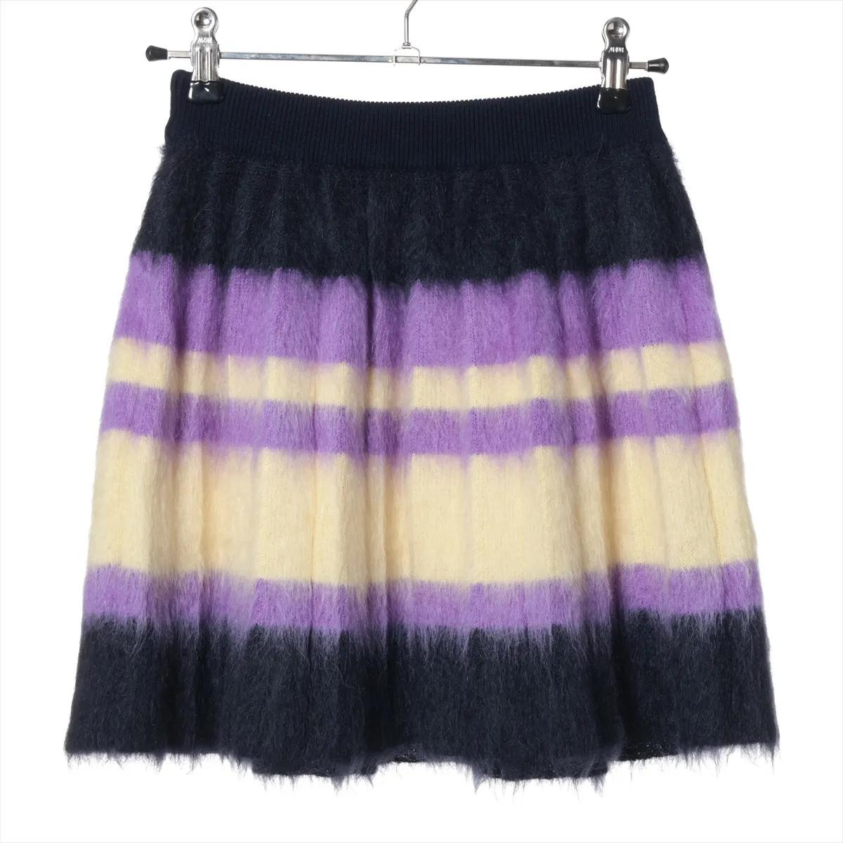 Gris Loewe - Jupe en laine tricotée multicolore en vente