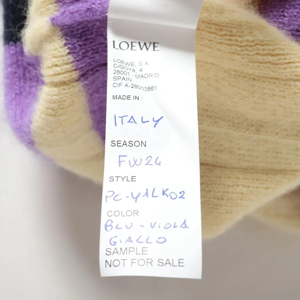 Loewe - Jupe en laine tricotée multicolore en vente 1