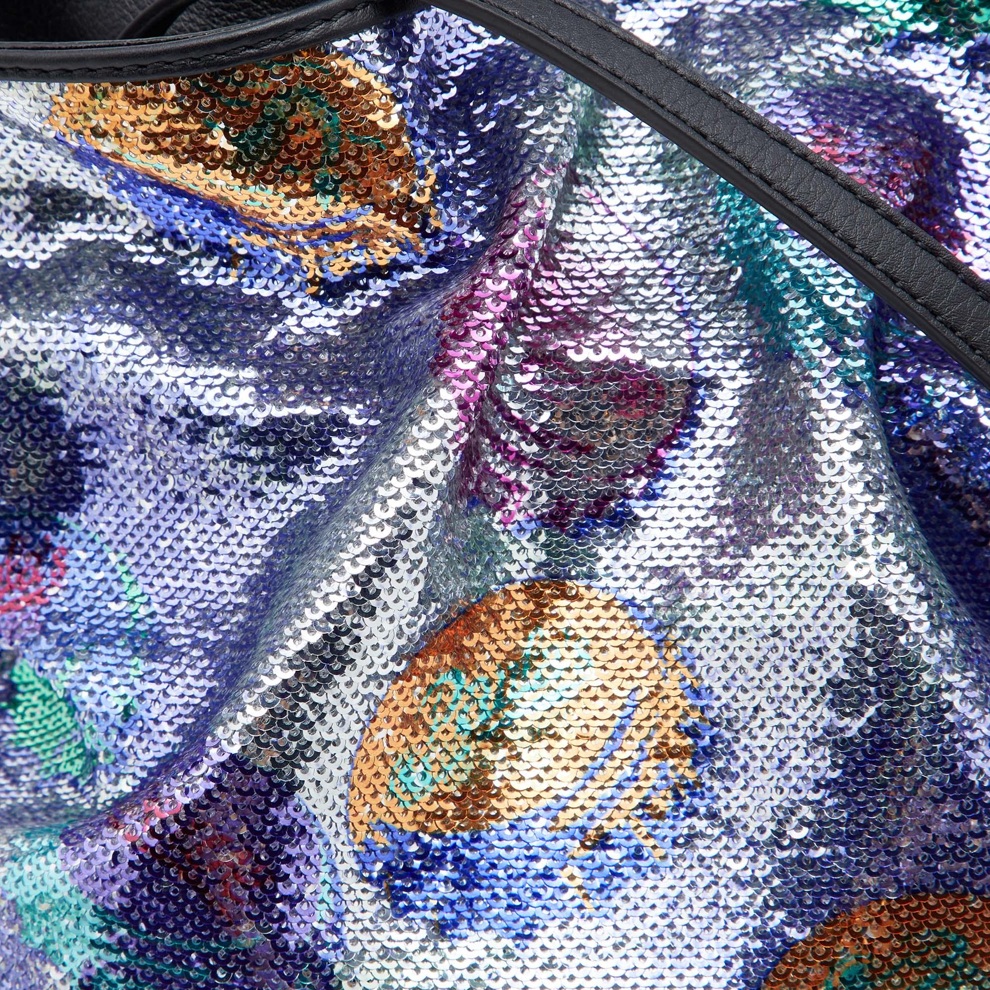 Loewe Multicolor Sequins And Leather Paula's Ibiza Flamenco Clutch 4
