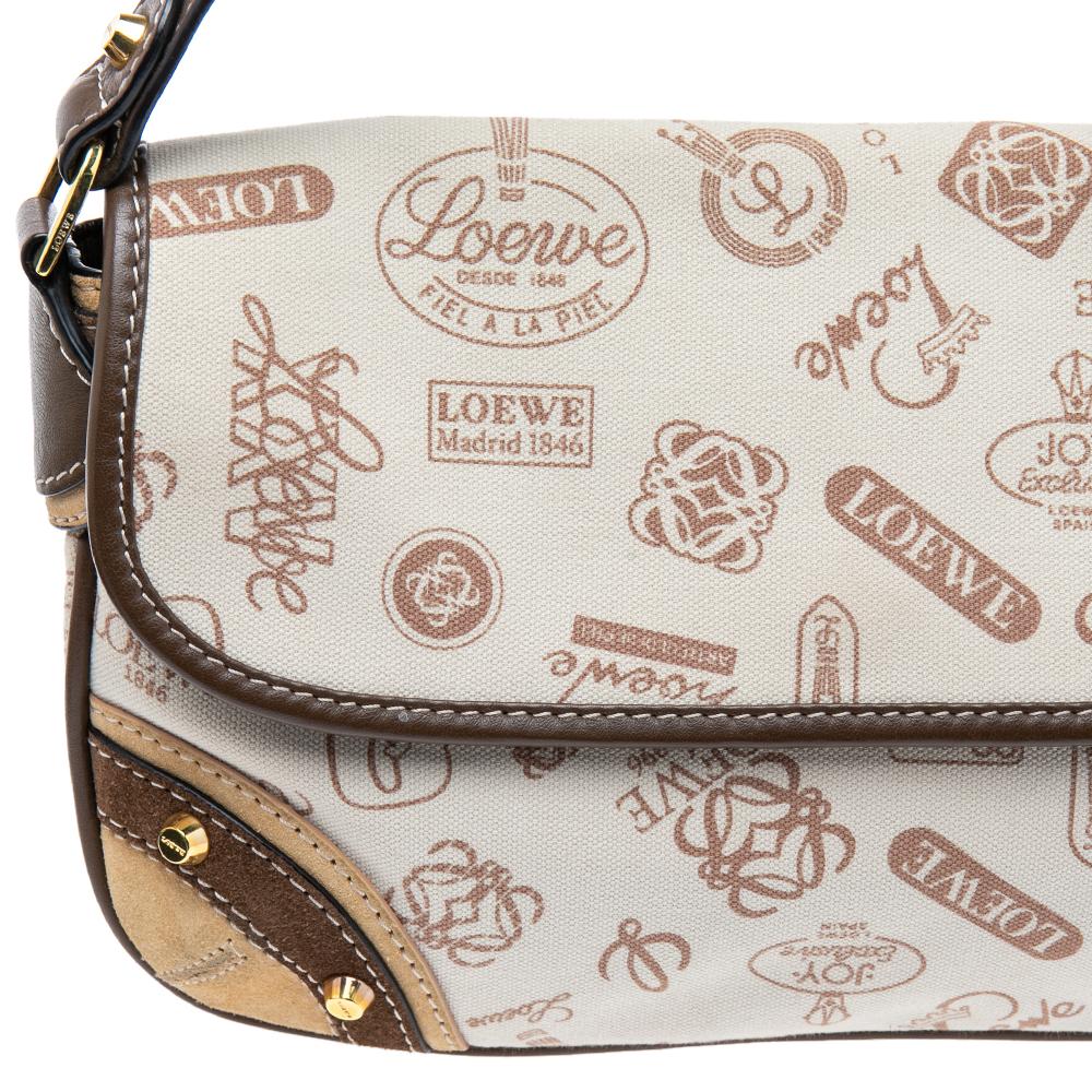 Loewe Multicolor Signature Printed Canvas, Suede and Leather Shoulder Bag 3