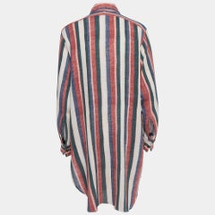 Loewe Multicolor Striped Cotton Shirt Dress XS