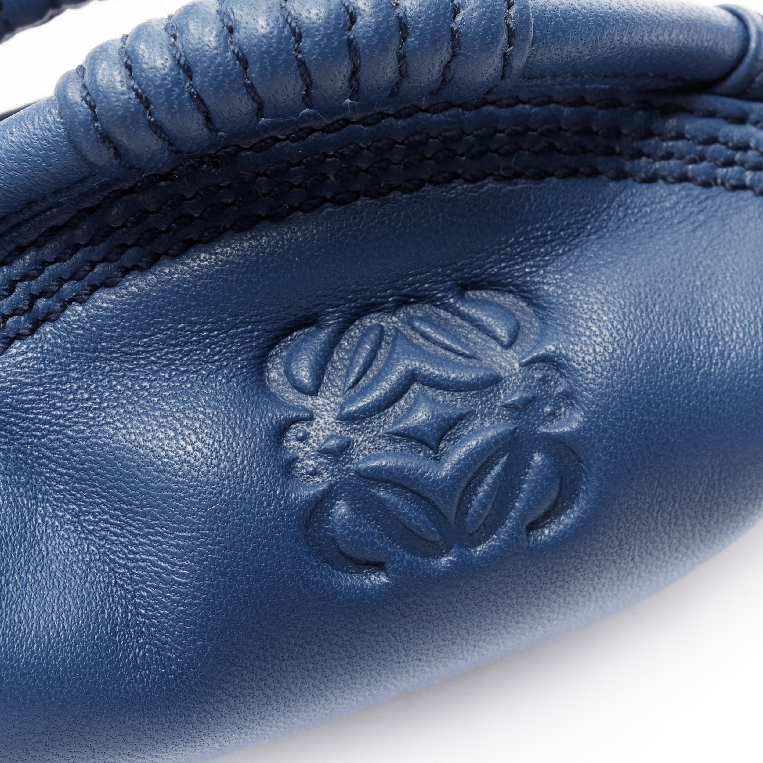 Women's LOEWE Nano Aire Brisa blue nappa leather micro bag coin purse pouch